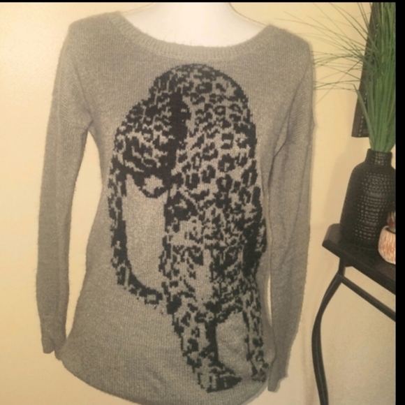 Express Sweaters - ❌ Firm price❌ Express Leopard grey warm Sweater S